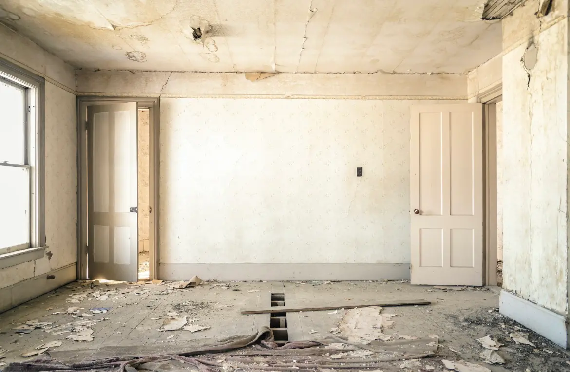 Waste disposal crew managing a cleanout project in North College Hill